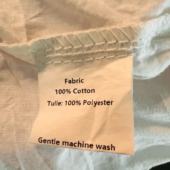 Flofullzique Floral Blush and White Kids Tulle Dress Size 1 - Picture 3 of 9